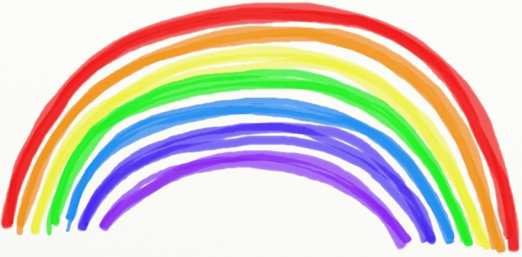 Simple drawing of a rainbow